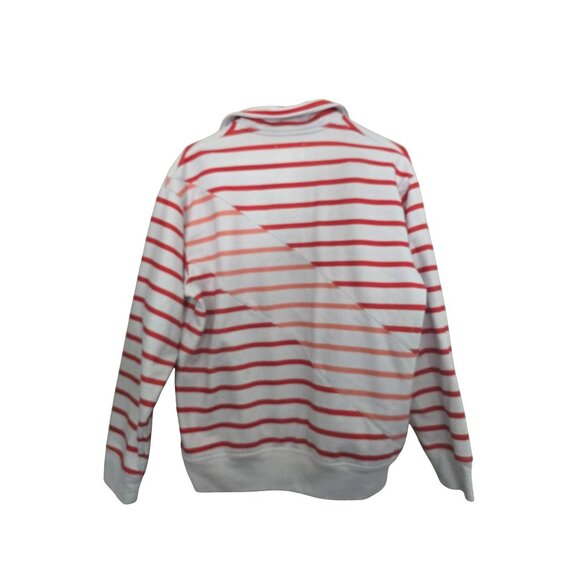 Solid & Striped Womens Half-Zip Pullover Sweatshirt Red & White Stripes Size S - Picture 4 of 5